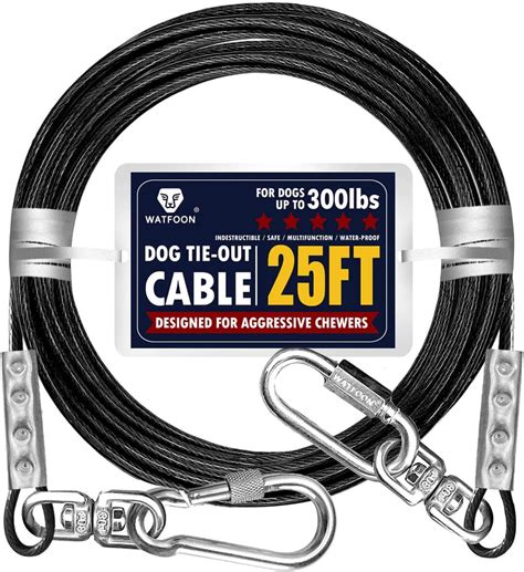 best dog tie out cable|dog runner cable heavy duty.